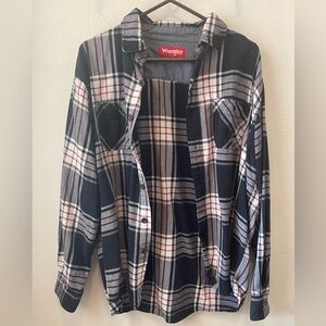 Wrangler Plaid Button Down